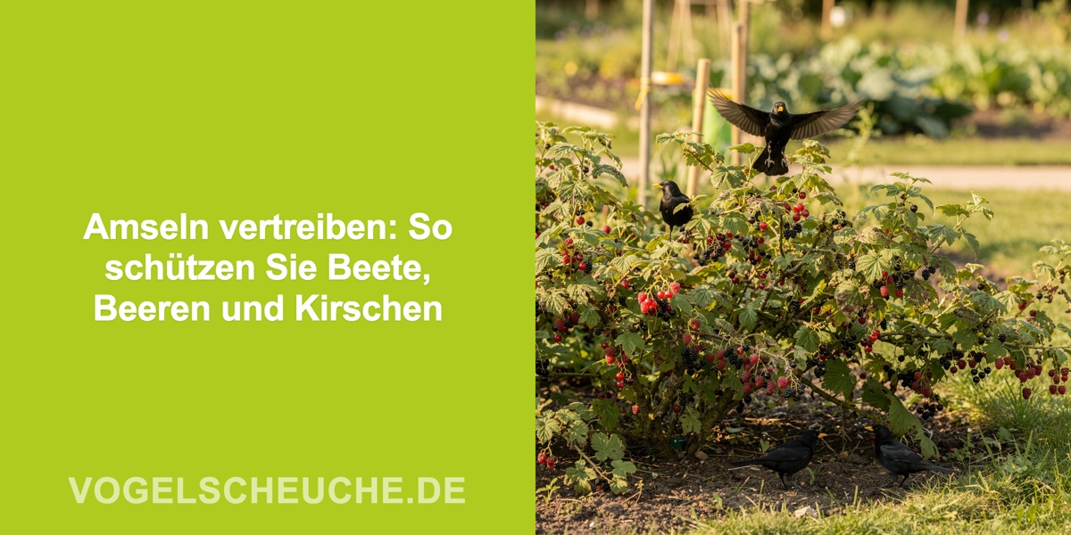 Amseln vertreiben: So schützen Sie Beete, Beeren und Kirschen